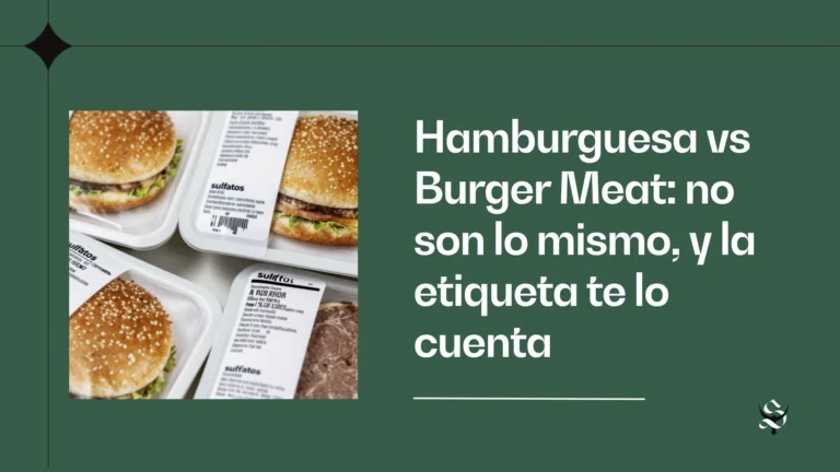 Hamburguesa vs Burger Meat: no son lo mismo, y la etiqueta te lo cuenta